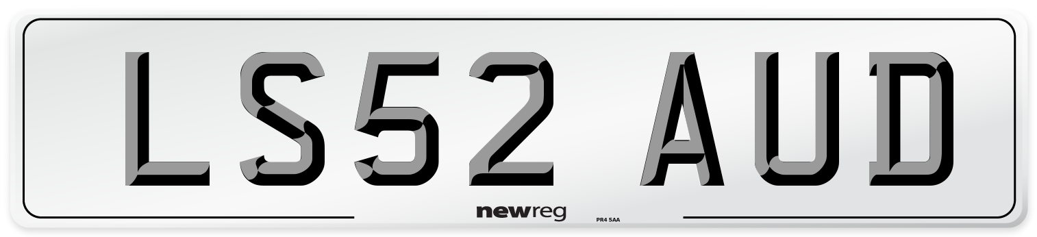 LS52 AUD Number Plate from New Reg